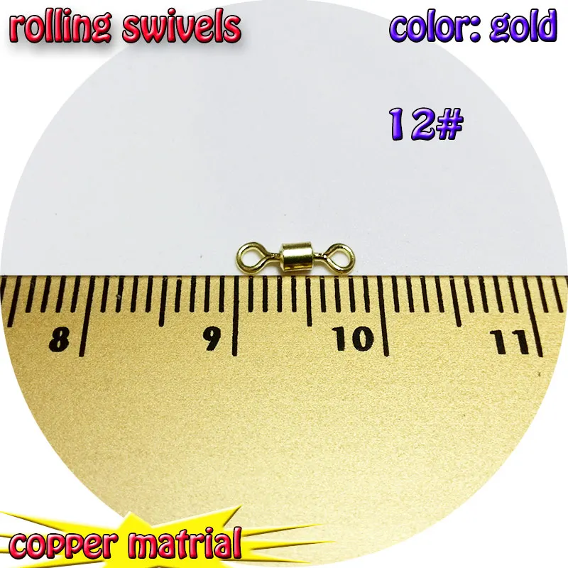 2025nuevas espolones rodantes de pesca, material de cobre, tamaño samll 3 # ---14 #   cantidad: 200 unids/lote - imagen 2