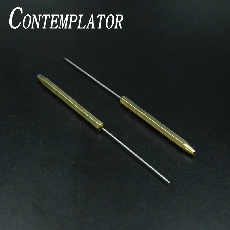 CONTEMPLATOR 1 pieza gran cuerpo de pesca doblaje herramientas separar fibras latón mango hexagonal hackle aguja volar atando herramienta