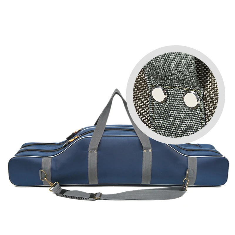 Bolsa de Pesca multifunción portátil, lona de Pesca de 80/90/100/120CM, caña de pescar de 3 capas y 4 capas, Estuche de transporte de viaje para Pesca XA49G - imagen 5