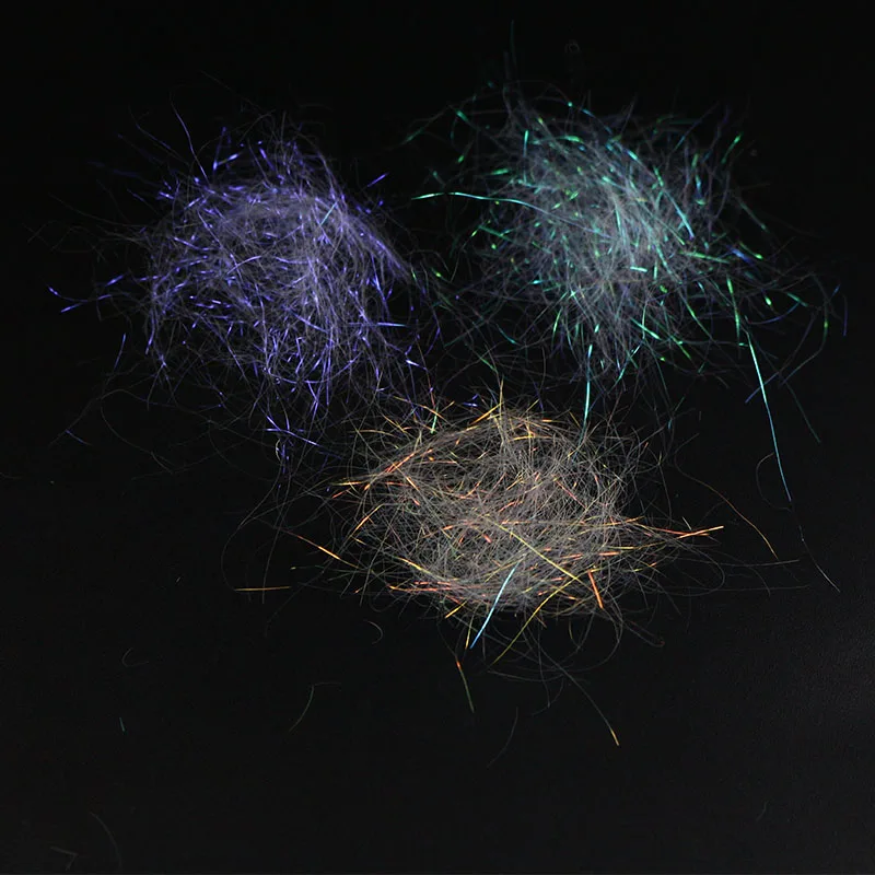 Nuevo 3 bolsas Spectrum Fly tying Ice Dub 3 estilos prisma laminado doblaje de hielo fibras nacaradas sintéticas holográficas cabello corporal de hielo - imagen 4