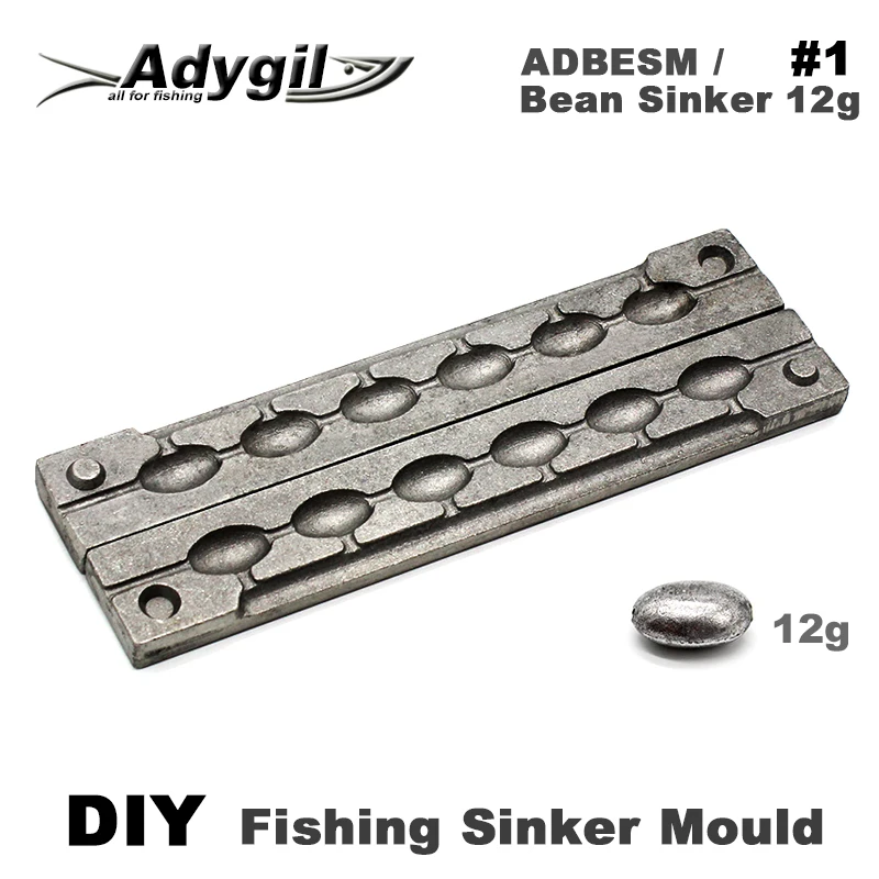 Adygil ADBESM Molde de Plomada para Frijol eficaz – DIY Pesca - imagen 4