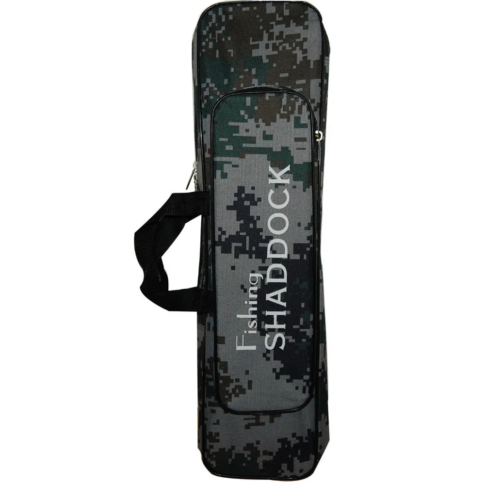 Bolsa de pesca de Nylon de dos capas de camuflaje, bolsa de aparejos de caña de pescar de doble capa de gran capacidad, equipo multiusos - imagen 3