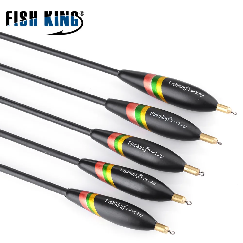 FISH KING 5 unids/lote tamaño mixto Balsa Bobber corcho Barguzinsky flotador de abeto Pesca Vertical para Pesca de carpa aparejos de Pesca - imagen 4