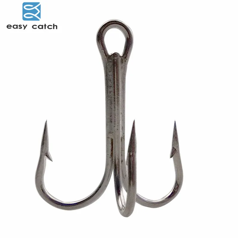 Easy Catch-anzuelos de pesca 100, anzuelos de pesca triples plateados, pequeños, redondos, doblados, anzuelos duros de tamaño 1 4 6 8 10 12 14, 35647 unidades - imagen 4