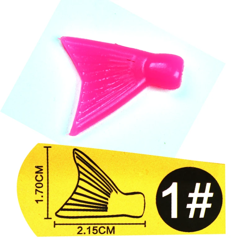 Protector de hierba para señuelos, cola de pescado suave, cucharas, gancho de pesca para lubina, accesorios para señuelos, 9 unids/paquete, n. ° 1, nuevo - imagen 4