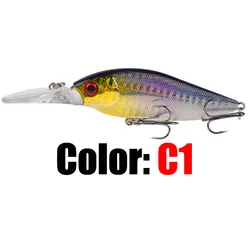Wobbler flotante Minnow japonés con ojos 3D - Señuelo duro para pesca