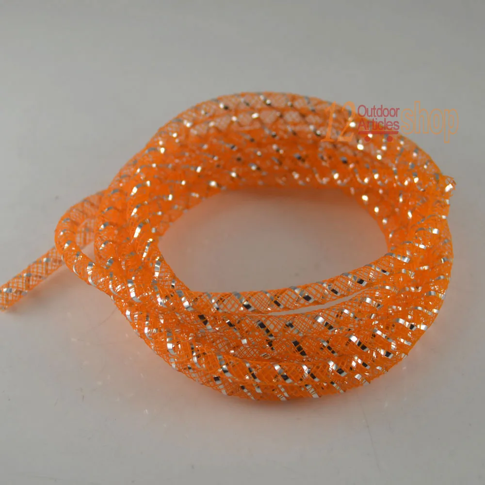 MNFT-tubo de atado de moscas de Color multicolor, malla dorada, azul, verde, Beige, rosa, naranja, Material Flash para el cuerpo del pez para pesca - imagen 4