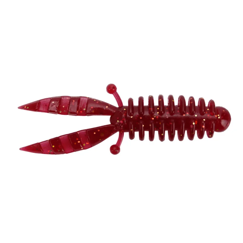 Señuelo de pesca suave, cebo Artificial Pop, Mini Camarón, 5,5 cm/1,1g, gusano, larva, tornillo, cola de abrazadera, lote de 10 piezas - imagen 3