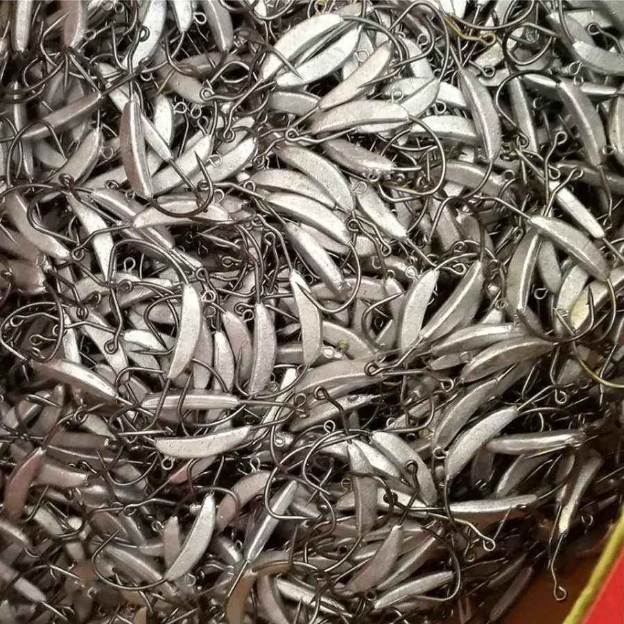 JYJ 3 unids/lote 3,8g 5,7g 6,2g cabeza de anzuelo anzuelos para cebo de pesca suave anzuelos de acero al carbono con cuchara sonajero - imagen 5