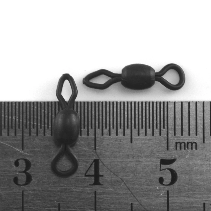 MNFT-aparejos de pesca de carpa, accesorio giratorio, redondo y de ojo de diamante, Conector de alta velocidad, 30 Uds. - imagen 3