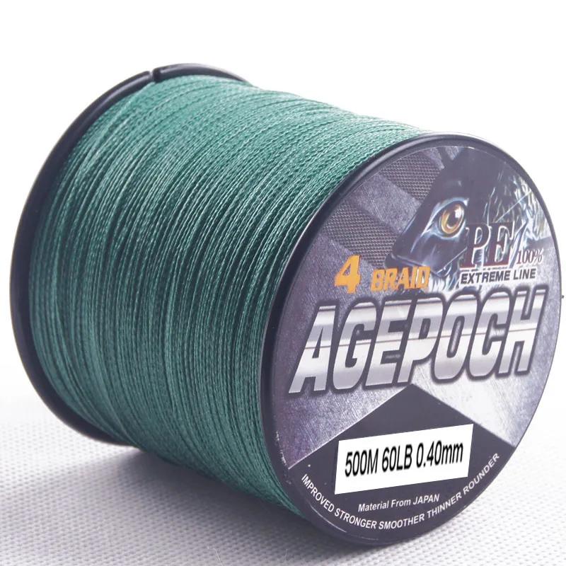 DORISEA-línea de pesca trenzada de 4 hebras, 500M, 6-100lb, multifilamento