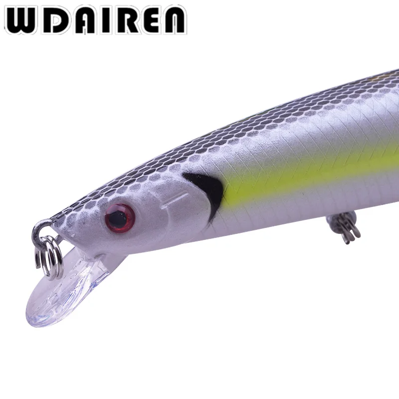 Señuelo de Pesca Minnow con anzuelo de plumas, cebo duro Artificial Crankbait Jerkbait flotante, Wobbler, 18,5 cm, 22g, 1 ud. - imagen 3