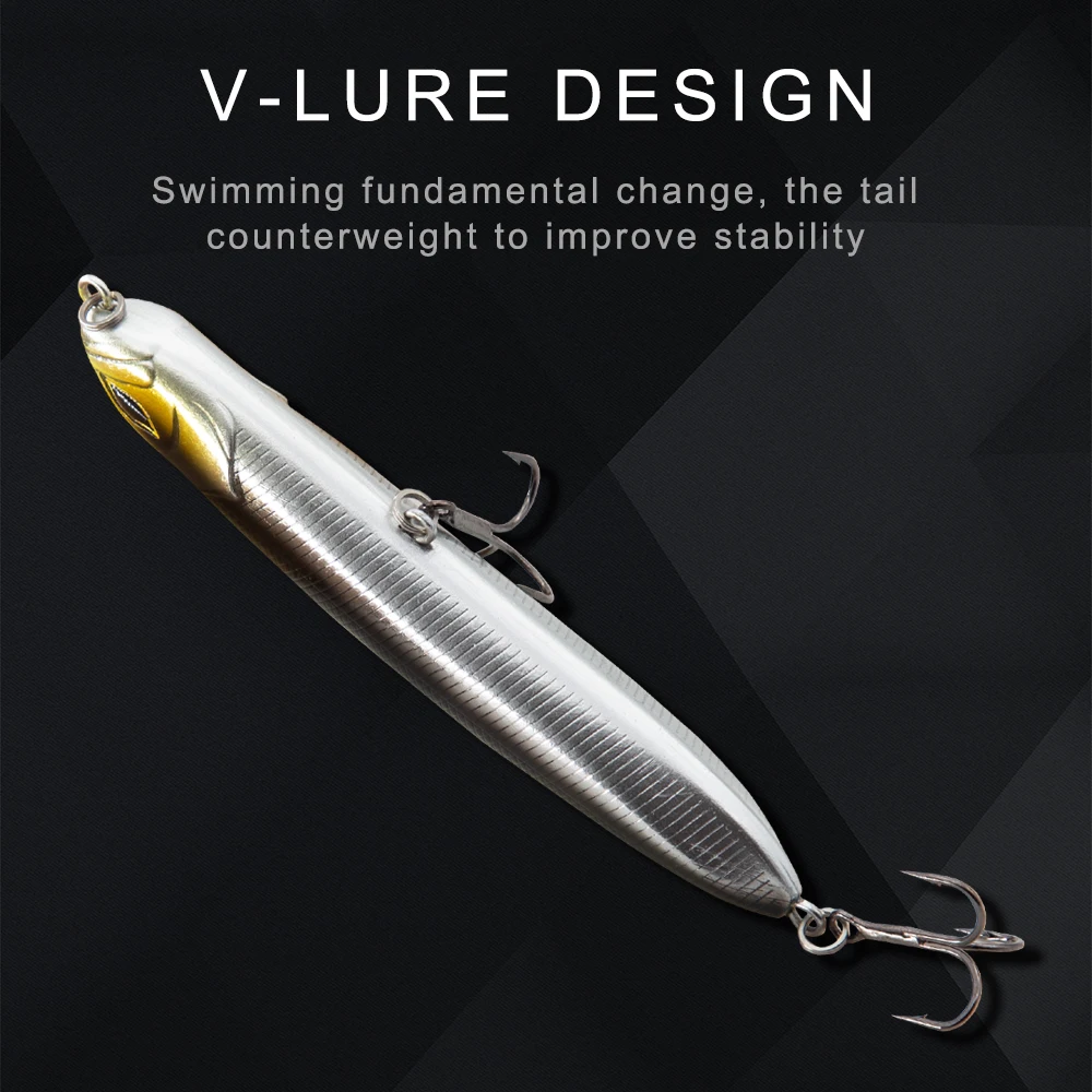 Hunthouse-señuelo de pesca, cebo de lápiz de fundición larga, hundimiento, 90mm, 19g, leurre swimbait, zander perch - imagen 3