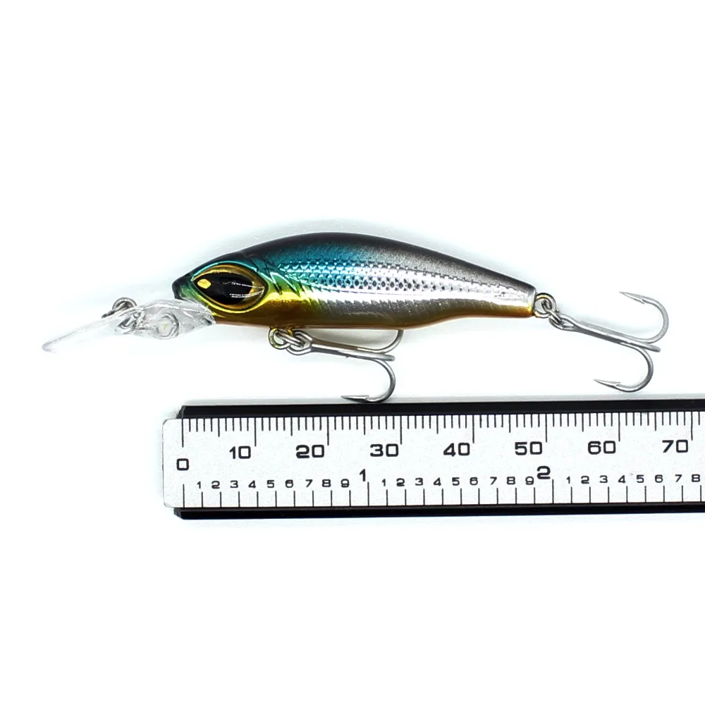 AOCLU-Crankbait hundimiento, señuelo Minnow, sonajero para lubina, agua salada, pesca costera, anzuelo VMC, 50mm, 4,2G, buceo rápido, 1,0 M - imagen 4