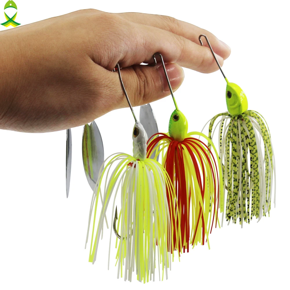 JSM-señuelo de pesca giratorio Jigging, cebo Artificial de agua salada con cuchara de Metal reflectante doble para aparejos de pesca, 5 unids/lote - imagen 3