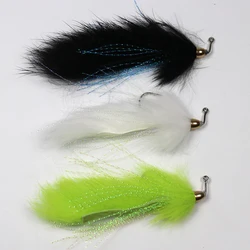 Serpentinas Bimoo 1/0 – Colores blanco, Chartreuse y negro