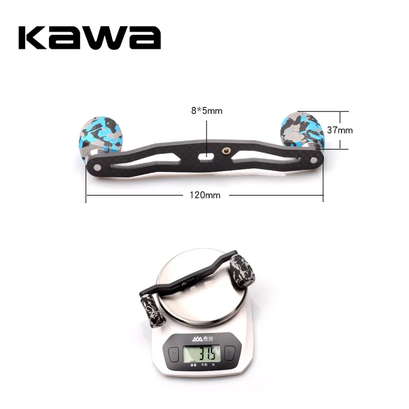 Kawa-mango de carrete de pesca de fibra de carbono con perilla EVA, tamaño de agujero de 8x5mm, 120mm de longitud, adecuado para carrete A y D, balancín de pesca - imagen 4