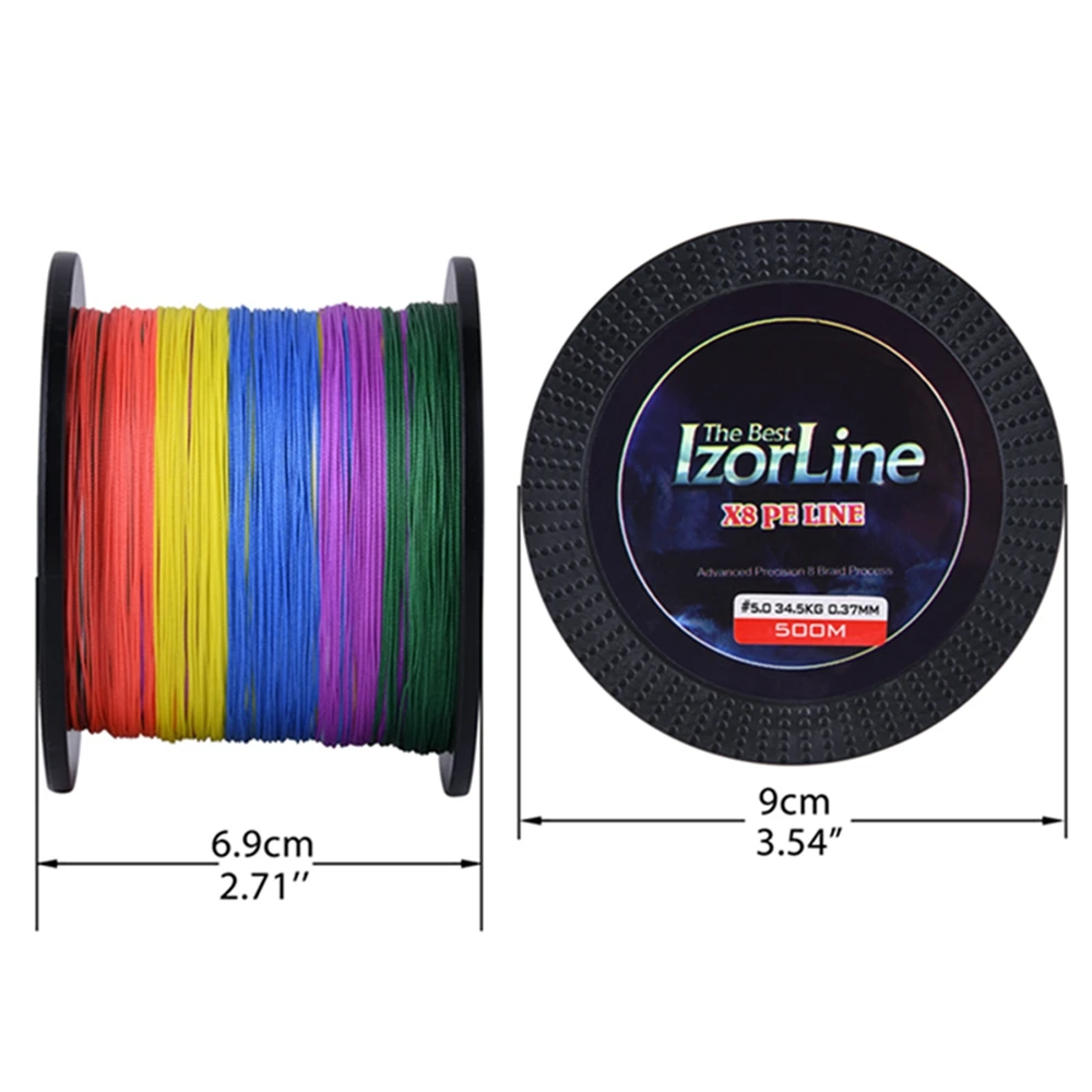 Goture IzorLine-sedal de pesca trenzado, 8 hebras, 500m, 300m, multifilamento, cordones superfuertes, para carpa, 29-76LB - imagen 3