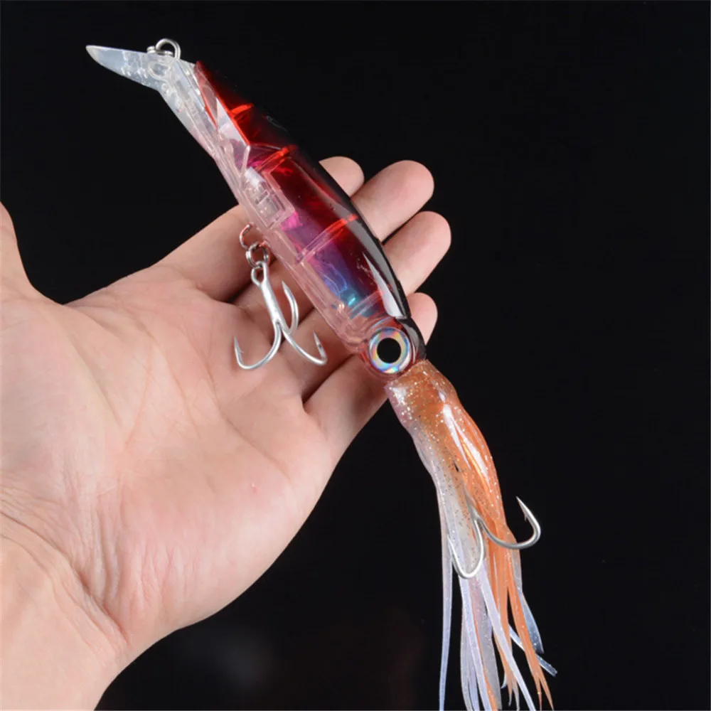 Señuelo de pesca duro de 14cm y 40g, anzuelo de acero de alto carbono, 6 colores, manivela de pulpo para atún Artificial, herramientas de encanto de mar, 1 unidad - imagen 3