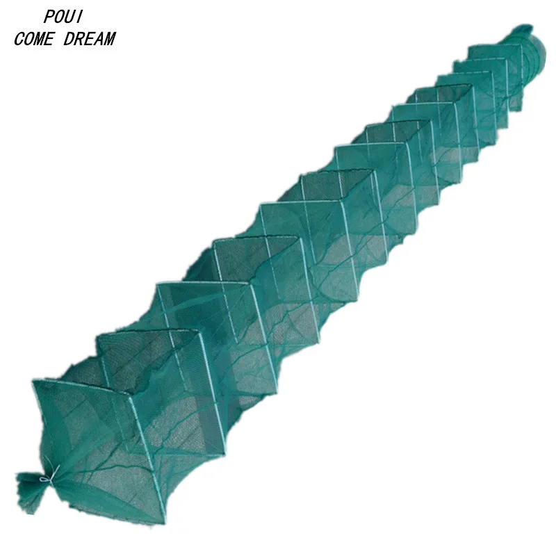 Length5m-red de pesca de 17 secciones, jaula de tierra, chinaotes, red de pesca al aire libre, trampa para peces, jaula para camarones