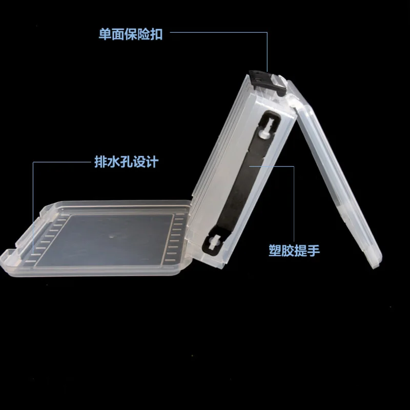 Caja de señuelos de doble cara, 10 compartimentos, caja de plástico transparente para aparejos de pesca, gancho, accesorios de pesca, estuche de almacenamiento FA-135 - imagen 3