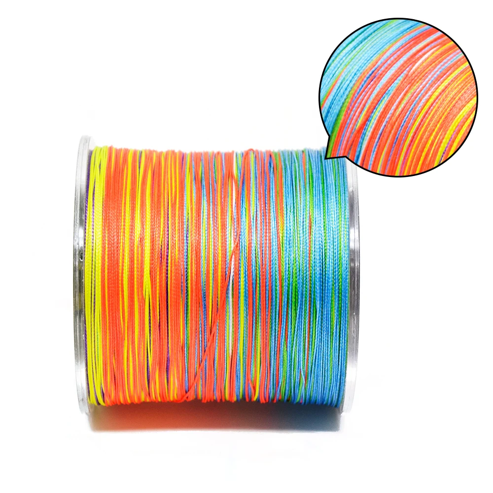 Línea de pesca trenzada, 8 hebras, 300 M (327 yardas), 10-108LB, multicolor, Japón - imagen 4
