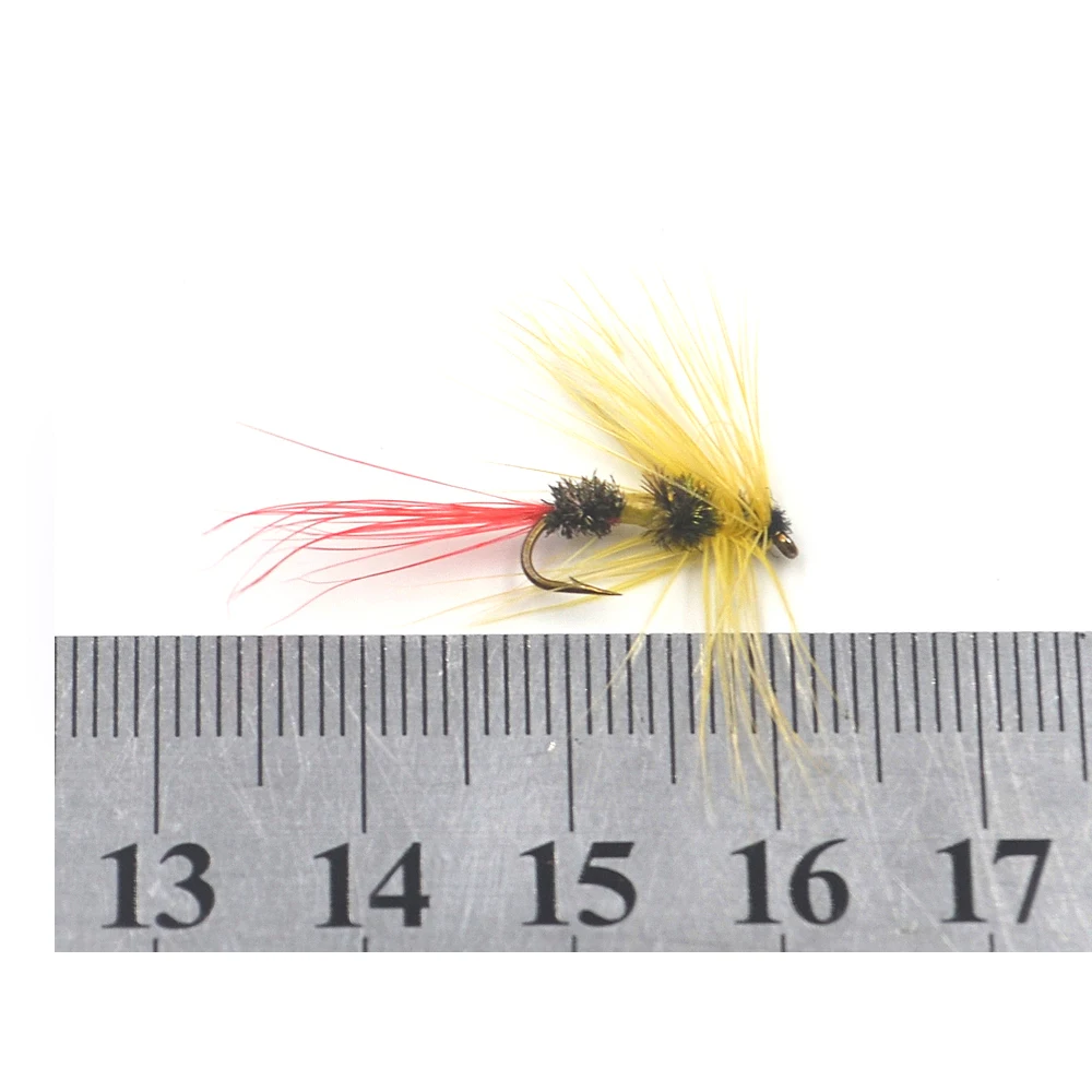 MNFT 10PCS 10 #   Color amarillo ala blanca Royal Wulff Coachman mosca lubina trucha perca pesca con mosca moscas - imagen 5