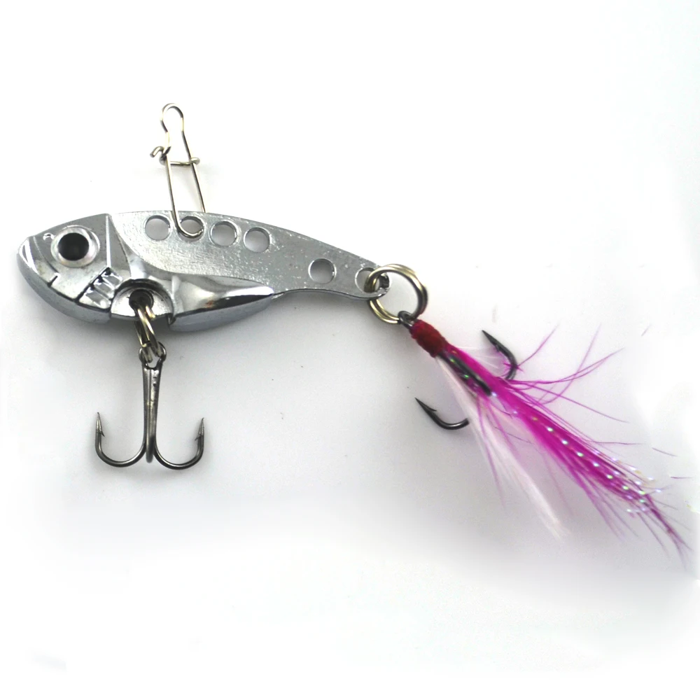 MNFT 6 unids/pack cuchara cebos vibraciones 7,5g Metal Vib Wobbler pesca señuelos duros lubina cuchara manivela cebo aparejos de pesca señuelo giratorio - imagen 2