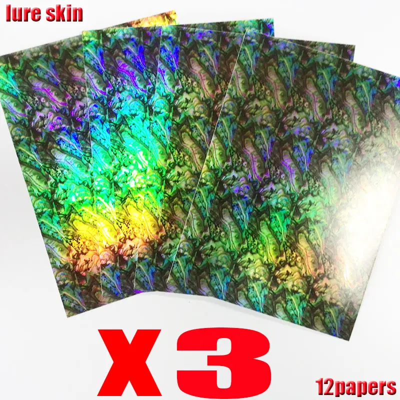 Pegatinas holográficas para señuelos de pesca 10x15 cm - imagen 4
