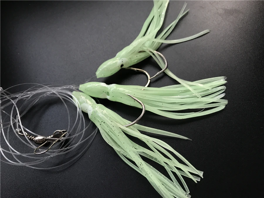 Cebo Artificial de 6 bolsas de pulpo artificial sabiki, aparejos de pesca, cebo de fondo de señuelo de pez vela rosa de mal de mar - imagen 5