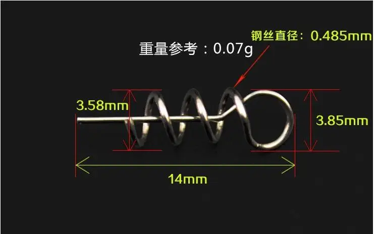 Pasadores de centrado de gancho de Pesca, aguja de pestillo fijo, bloqueo de manivela giratoria de resorte para señuelo suave, pasador de pestillo, accesorios de Pesca, 20 piezas - imagen 4