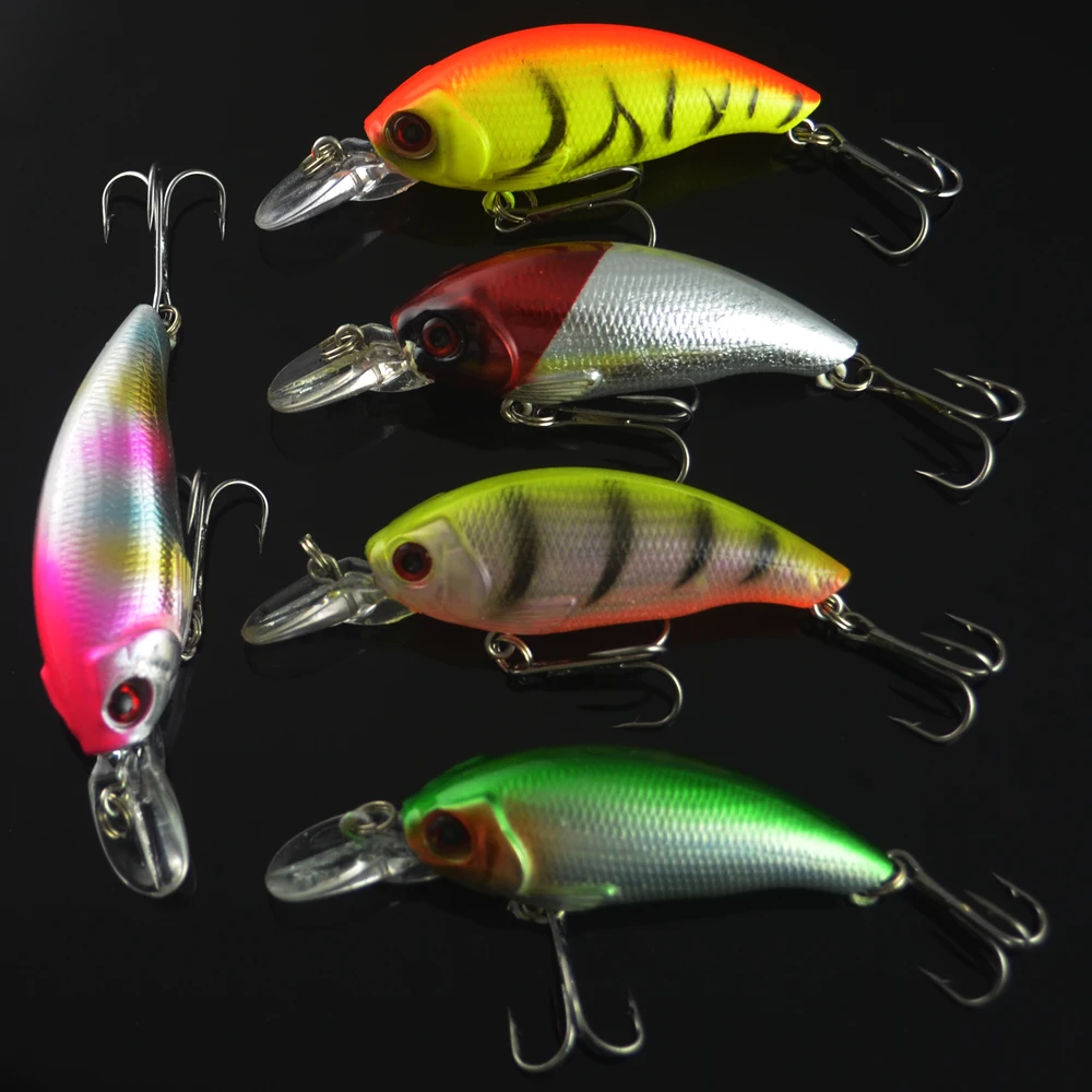 MNFT 4 unids/pack pesca Swimbaits pequeño señuelo artificial duro colorido 7,5 cm/8g Crankbait ojos 3D con anzuelos accesorio de pesca pescado - imagen 3