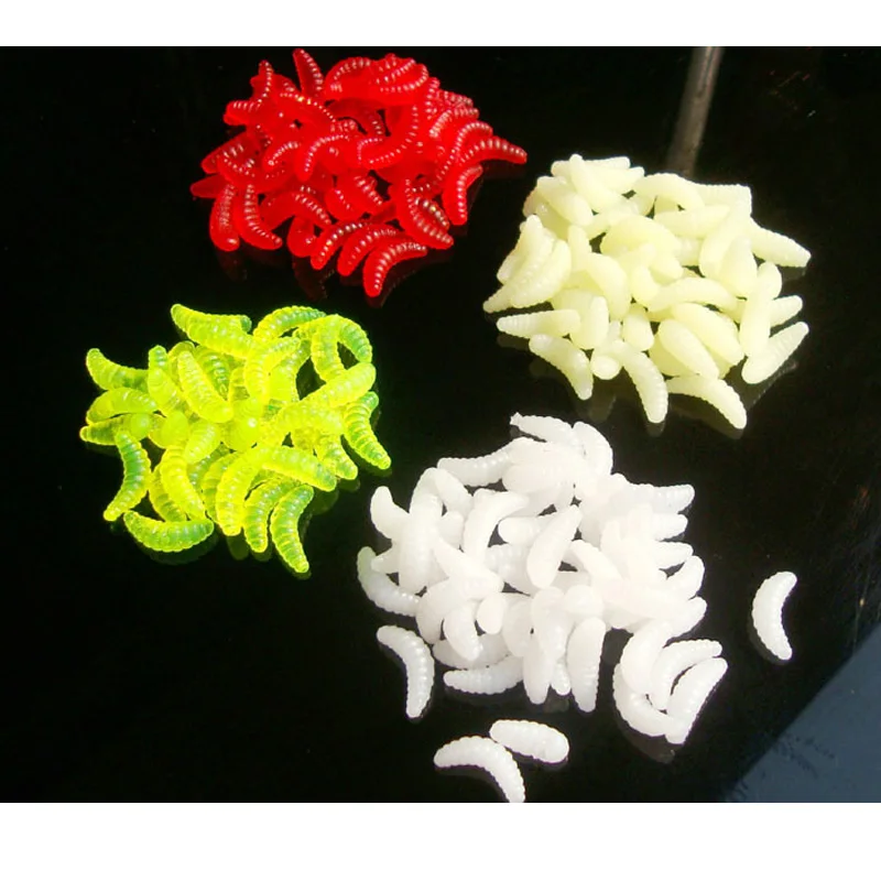 Señuelos de gusano de pesca, hierba, carpa, besugo, pan suave, cebo Artificial, lote de 20 piezas - imagen 3