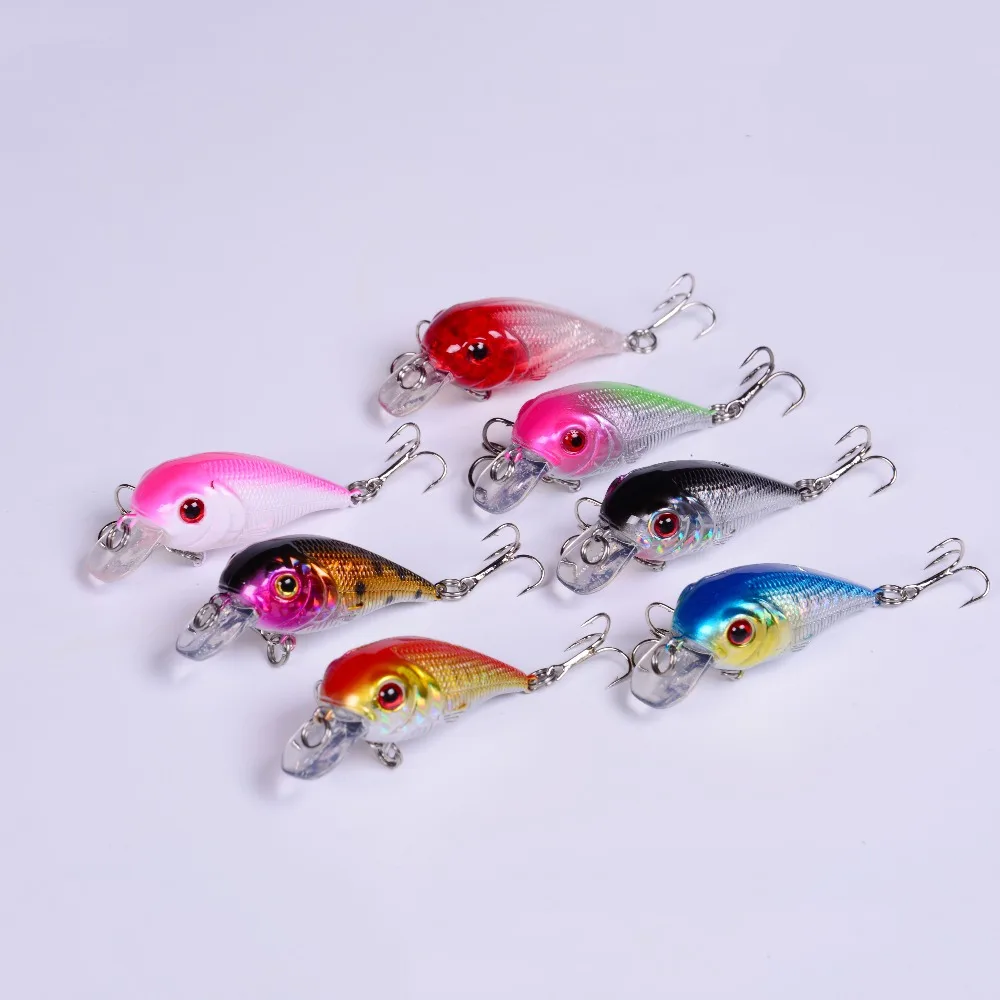 Balleo-señuelo duro de pesca de 6g/5cm, Wobblers jerkbait Crankbait, plástico duro, mosca Artificial para pesca de Carpa, Trucha - imagen 3
