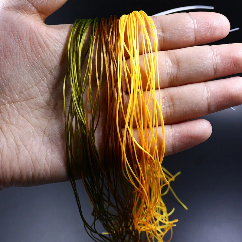 Juego de 5 paquetes de lycra para atar moscas, patas de goma LIFE FLEX, hilo de Spandex brillante, forma ovalada, materiales de atado de moscas para patas de gafas locas, nuevo - imagen 5