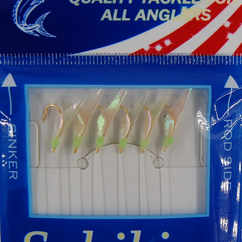 10 paquetes de aparejos de cebo de pesca de agua salada, señuelo de piel de pez real, cuentas luminosas brillantes, caballa, pequeños aparejos de pesca, accesorios - imagen 5