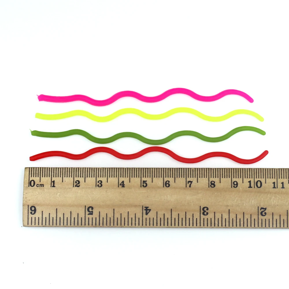 Wifreo 330 Uds. De gusanos blandos de colores mezclados, Material para atar moscas, moscas de gusano San Juan para pesca de lubina y trucha - imagen 3