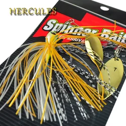 Hercules Spinner Bait Minnow Spinnerbait Cuchara Señuelos de Pesca Accesorios, Pesca Carp Spiner Buzzbait Hook, Cebo Artificial, 1Pc