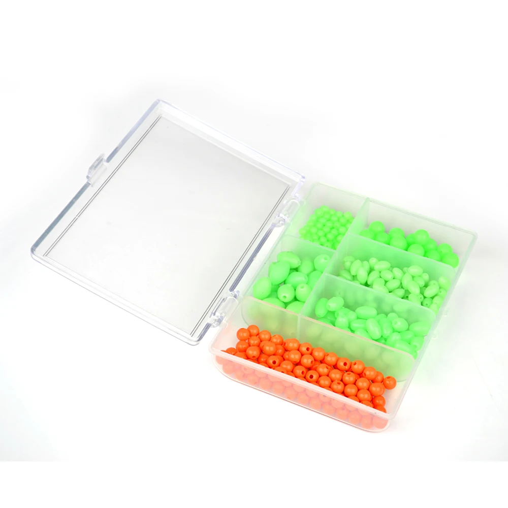 FISH KING-Cuentas de pesca con mosca, accesorio de plástico de forma redonda ovalada, señuelo de pesca de carpa, tapón Bobber, aparejos, 400 Uds. - imagen 2