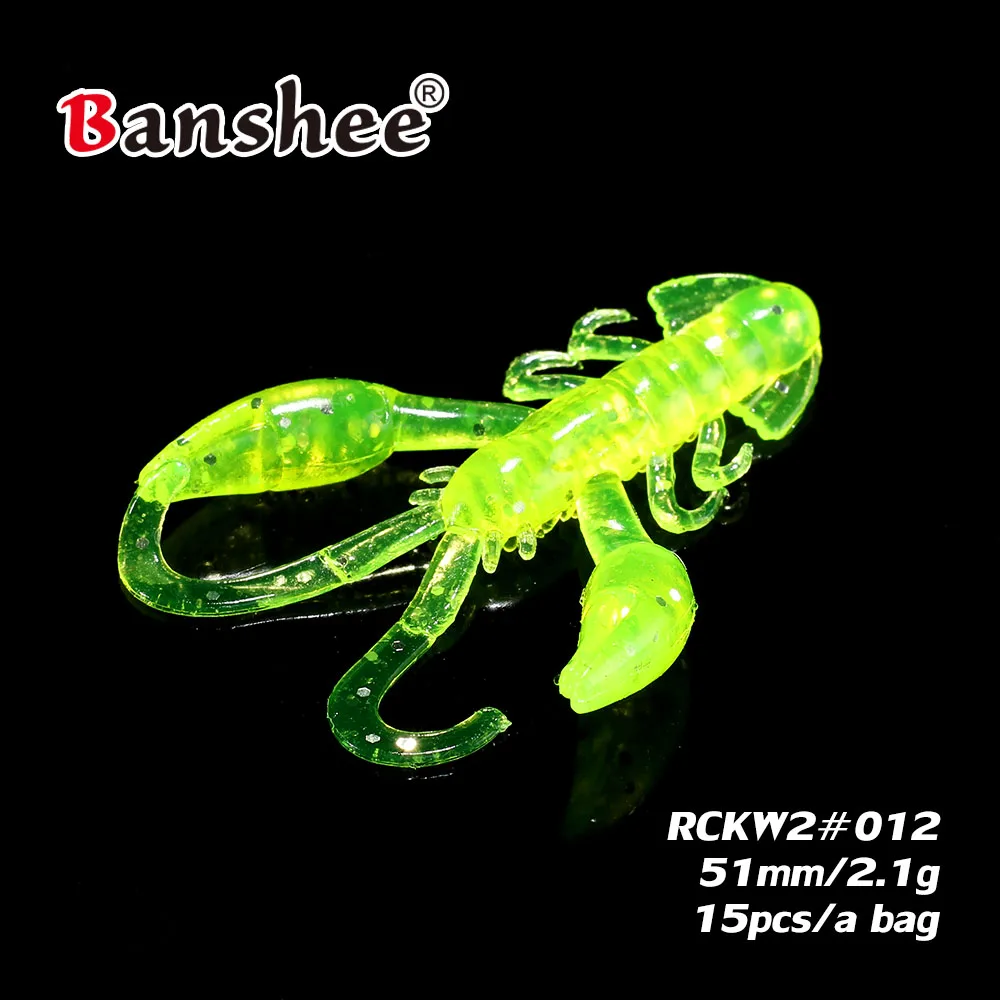 Señuelo pequeño de pesca suave, cebo RCKW2 de 2,1g/ 51mm, lote de 15 unidades, swimbait, wobblers realistas para texas rig - imagen 5