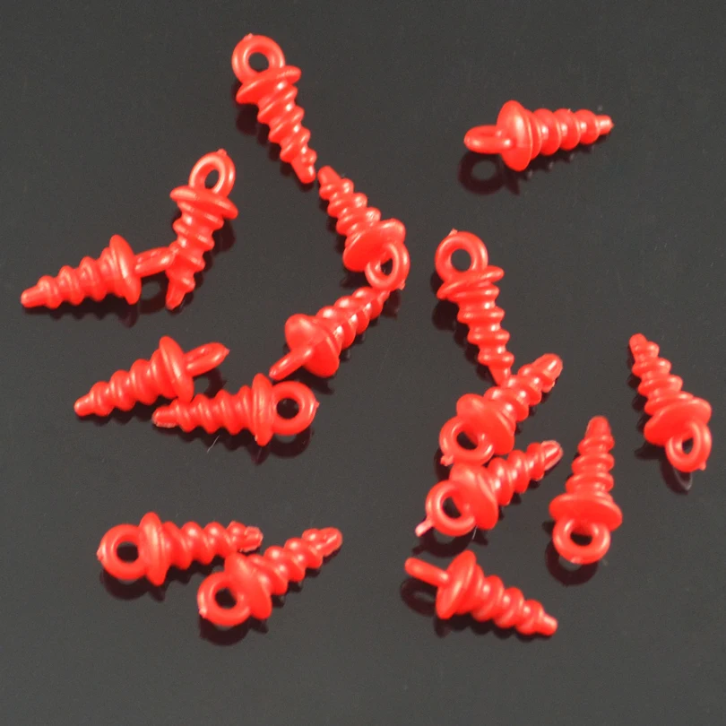 MNFT-tornillo de conexión para cebo de pesca de carpa, aparejo emergente, accesorios de plástico, blanco, rojo y amarillo, 30 unids/bolsa - imagen 4