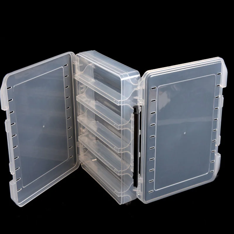 Caja de señuelos de doble cara, 10 compartimentos, caja de plástico transparente para aparejos de pesca, gancho, accesorios de pesca, estuche de almacenamiento FA-135 - imagen 5