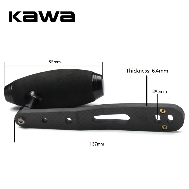 Kawa balancín de pesca de nuevo diseño, rueda de arrastre, alto carbono, agujeros dobles, mango de carrete de pesca para carrete - imagen 2