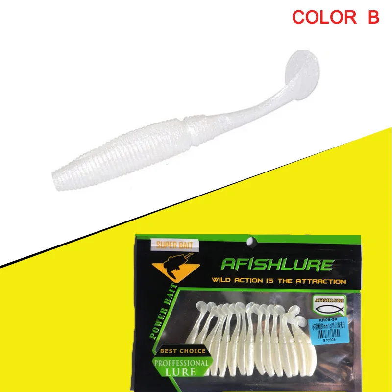 KMRESA 15 Uds Wobbler Jigging 5cm 1g señuelo de pesca gusano suave camarón Jerkbait pescado océano Rock señuelo lubina suave olor a pescado cebo suave - imagen 3