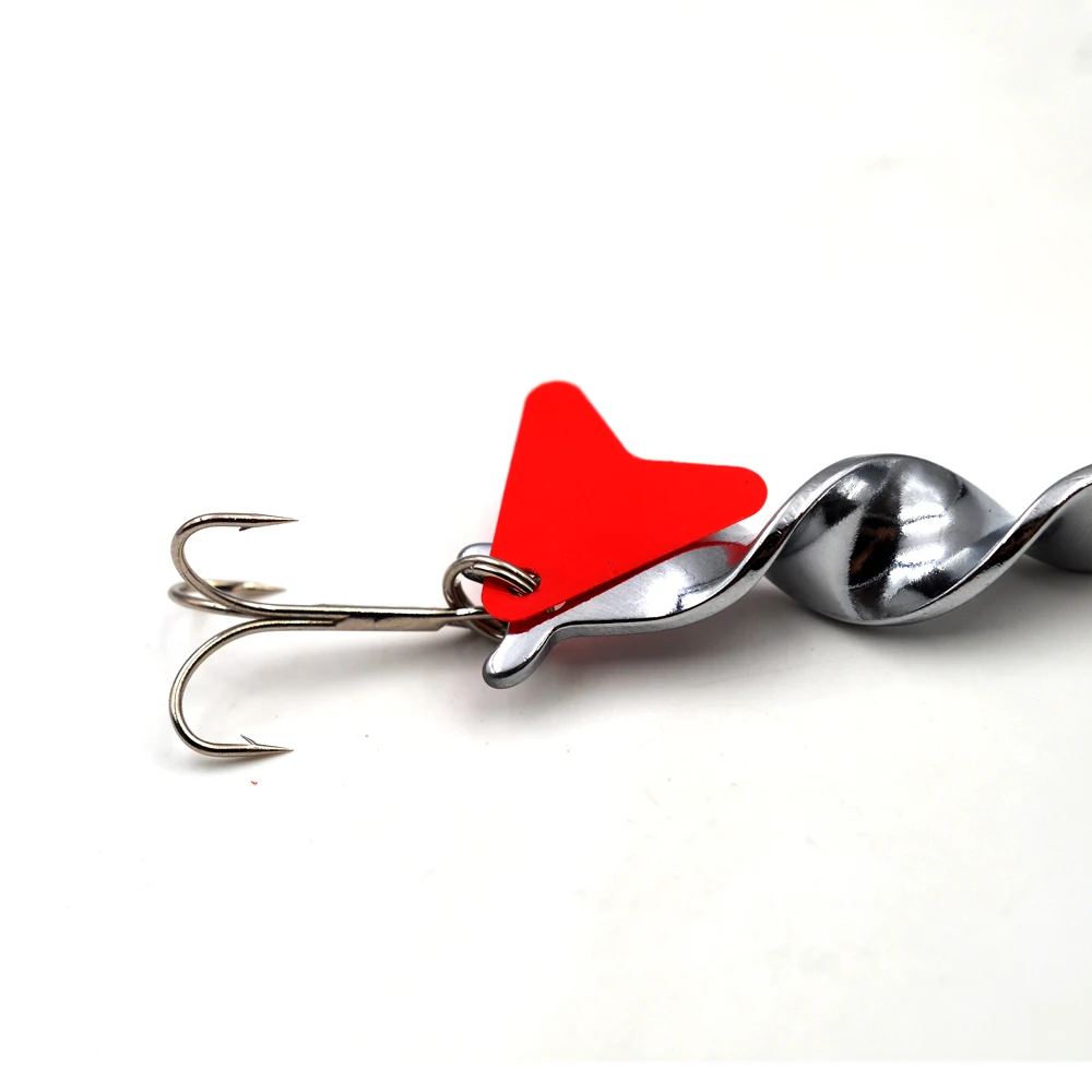 MNFT-señuelos de pesca con lentejuelas, diseño especial en espiral, 10/14/21/28g, cuchara, anzuelo triple, Spinner, cebo duro, 1 Uds. - imagen 4