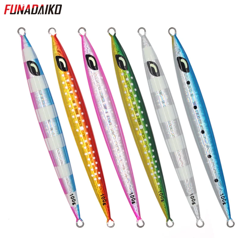FUNADAIKO-señuelo de plantilla de Metal para pesca, anzuelo largo luminoso de velocidad, 200g, 260g, 300g, 350g - imagen 3