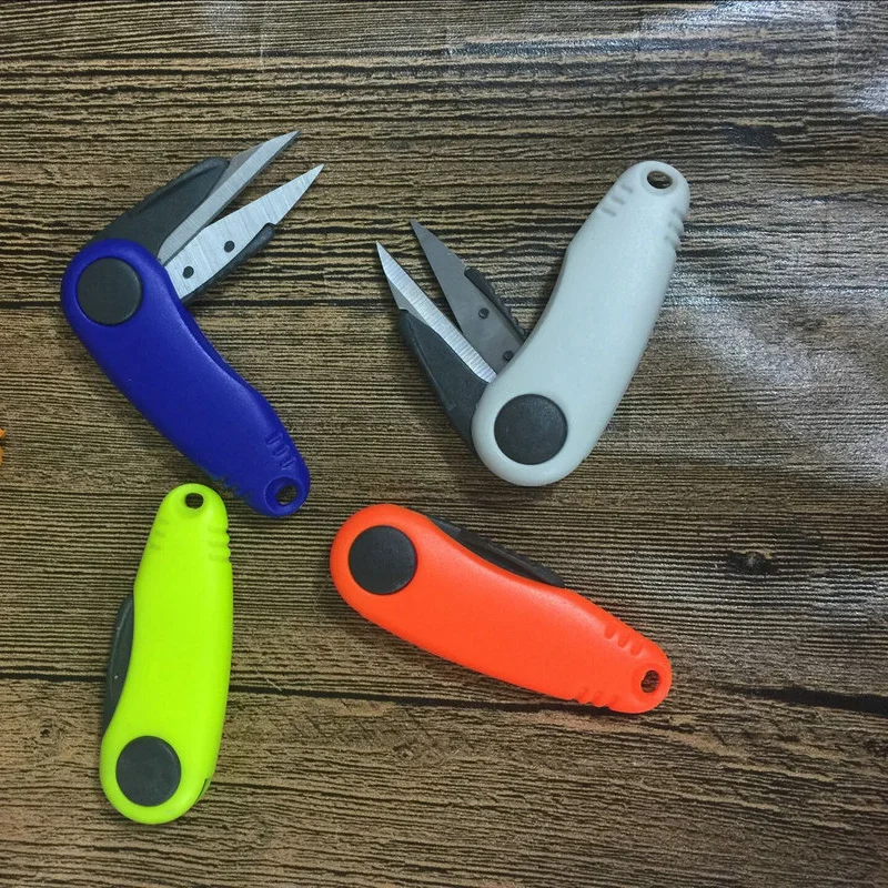 Accesorios de tijeras para uso de peces, cortadora de sedal de pesca, aparejos de pesca multiusos, tijera plegable en forma de camarón - imagen 2