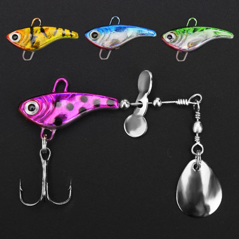 Señuelo de pesca de hélice, anzuelo Artificial con cuchara giratoria, cebo giratorio compuesto de 8,8 cm/11g con plantilla de gota de agua - imagen 4