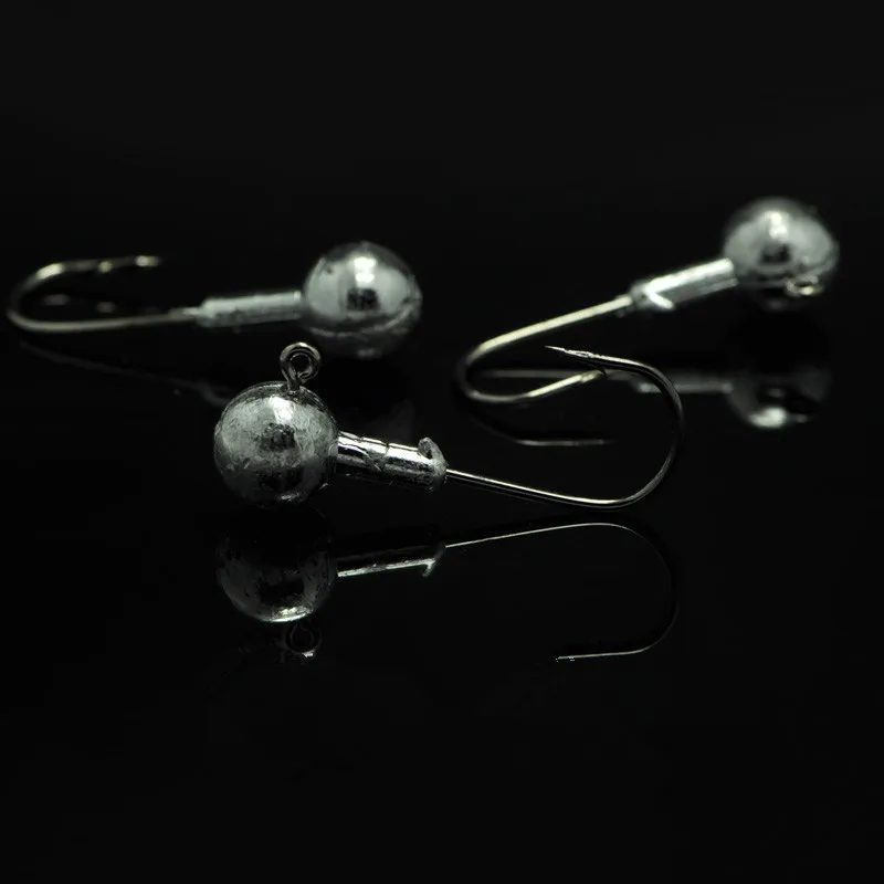 Cebo suave tipo T con anzuelo bola y cabeza vinilo para pesca potente