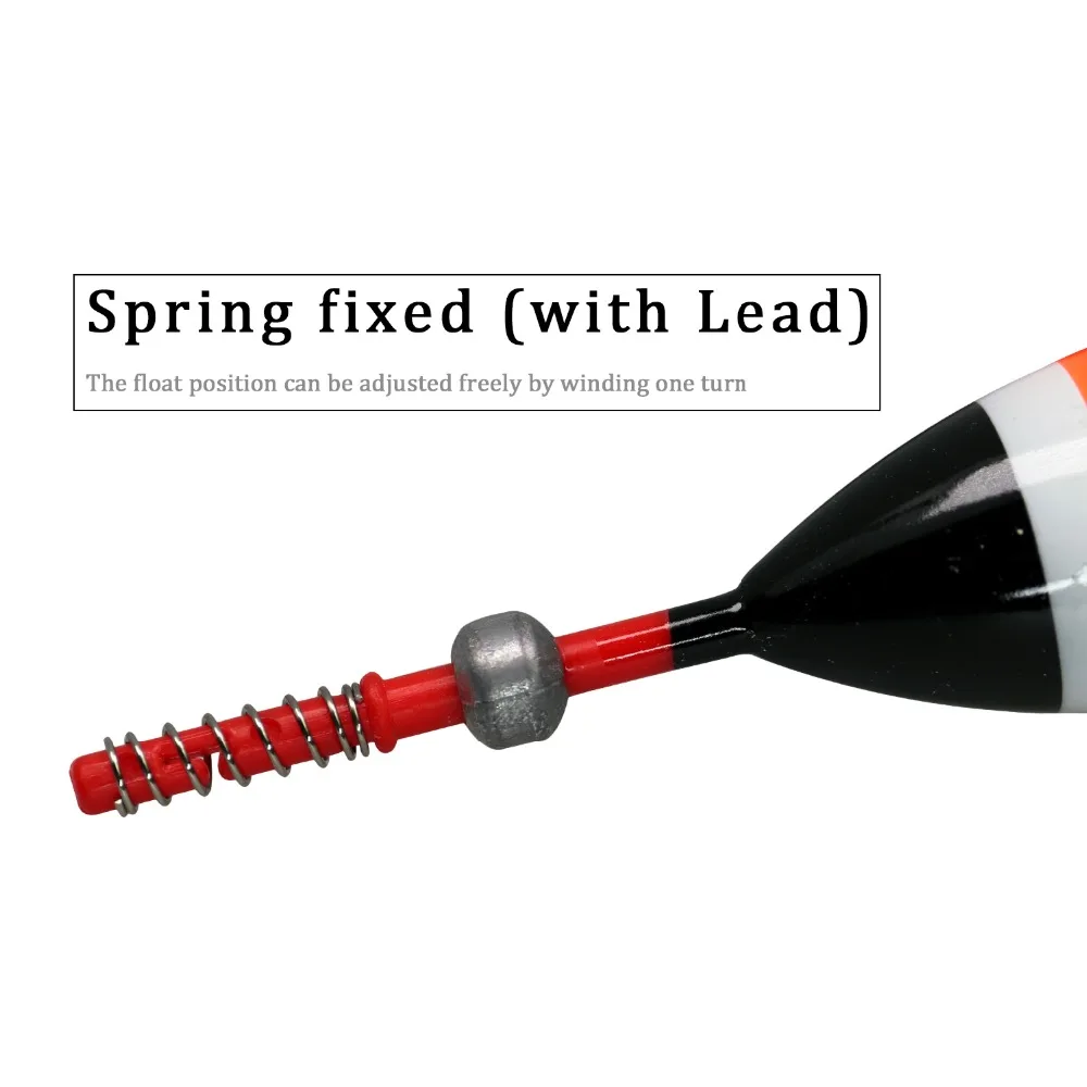 2 uds Bobbers deslizantes de madera flotadores de pesca Bobbers Balsa flotadores deslizantes de resorte de madera Bobbers ponderados para tipo panfish bagre - imagen 5